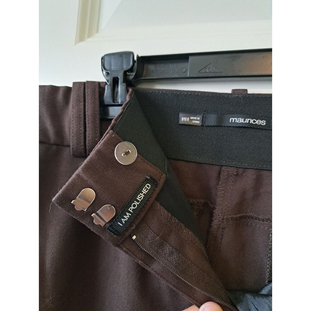 Maurices Women's Dress Pants Trousers Slacks Career Brown Polished Size 9/10 - Picture 5 of 8